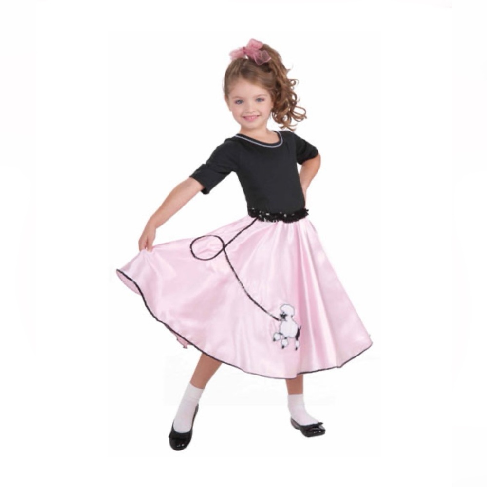 🎃 Little Designer Pretty Poodle Princess 50’s Sock Hop Costume - Black and Pink